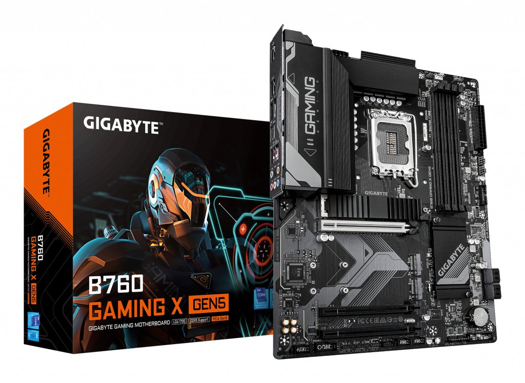 GIGABYTE B760 GAMING X GEN5 Motherboard - Supports 14th Gen. Intel Core CPUs, 8+1+1 phases VRM, up to 5600MHz DDR5, 3xPCIe 4.0