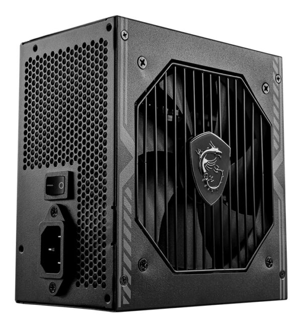 MSI MAG A550BN UK PSU '550W, 80 Plus Bronze certified, 12V Single-Rail, DC-to-DC Circuit, 120mm Fan, Non-Modular, Sleeved Cables - Image 3