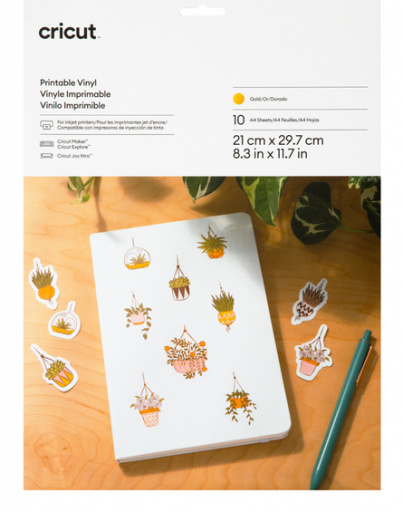 Cricut 2010364 - Cricut Printable Vinyl Gold 10 sheets 21x29.7cm