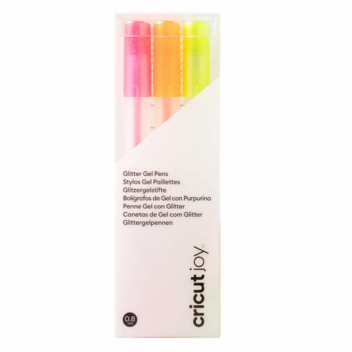 Cricut 2009963 - Cricut 3 Glitter Gel Pens (0.8 mm) in Neon Pink; Neon Orange; Neon Yellow