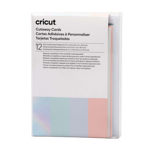 Cricut 2009483 - Cricut Cut-Away Cards Pastel R40 12.1x16.8cm 12-Pack