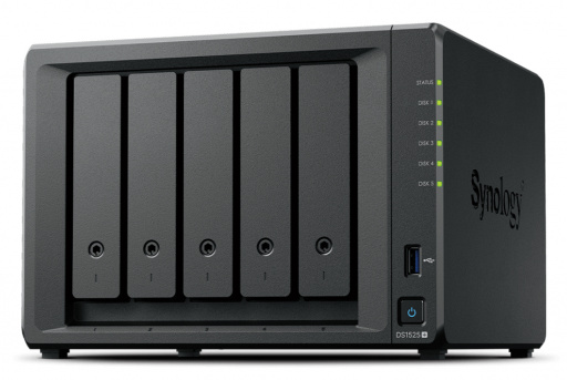 Synology DS1525+ 5 Bay NAS (Espandable to 15 bay) AMD Ryzen V1500B 4C CPU 8 GB DDR4 ECC SODIMM (2 DIMM Slots)