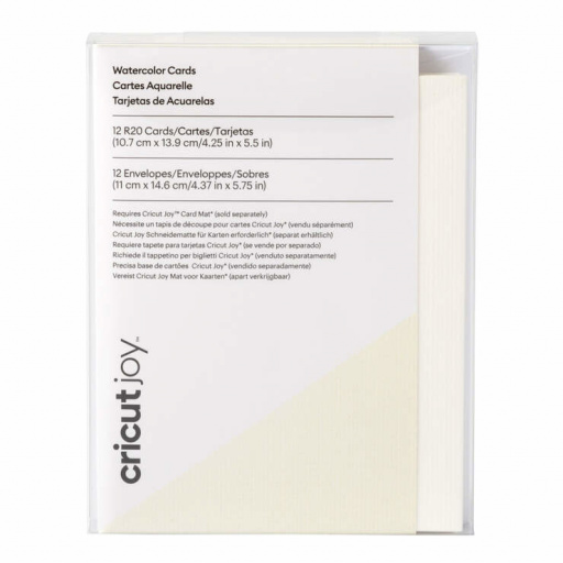 Cricut 2009984 - Cricut Watercolor Cards White 12pk R20 Cards in Ivory 10.7x13.9cm