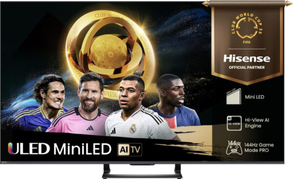 Hisense 55U7Q 139.7 cm (55") 4K Ultra HD Smart TV Wi-Fi Black 450 cd/m²
