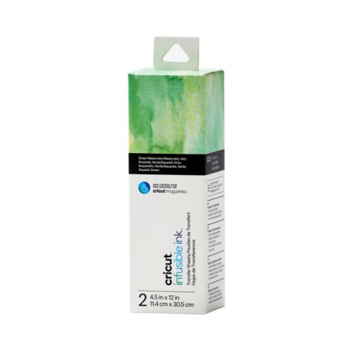 Cricut 2008889 - Cricut Joy Infusible Ink Transfer Sheets 2-pack (Green Watercolor) 11.4x30.5cm