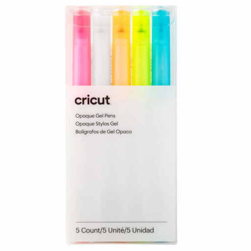Cricut 2009849 - Cricut 5 medium point 1.0 mm opaque pens in pink; white; orange; yellow; and blue