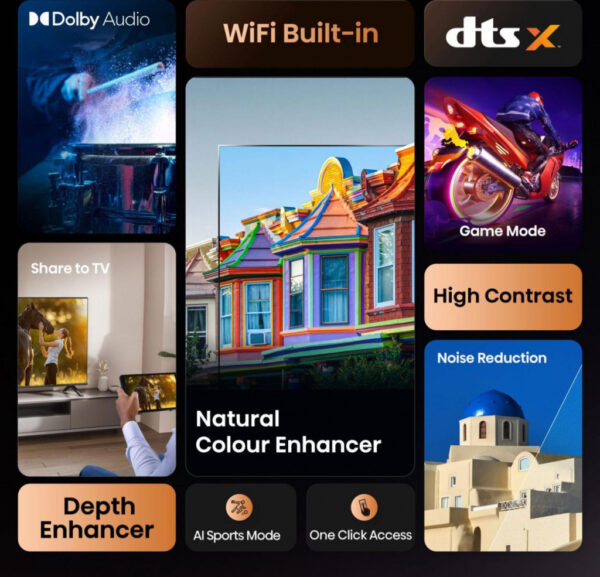 Hisense 32A4Q 81.3 cm (32") HD Smart TV Wi-Fi Black - Image 4