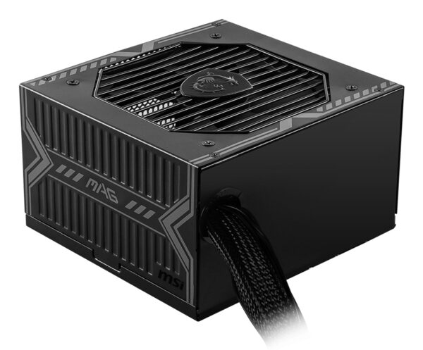 MSI MAG A550BN UK PSU '550W, 80 Plus Bronze certified, 12V Single-Rail, DC-to-DC Circuit, 120mm Fan, Non-Modular, Sleeved Cables - Image 5