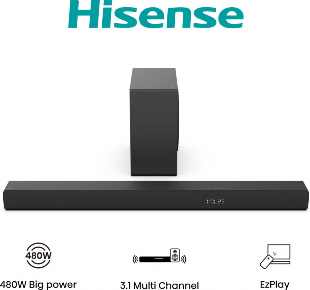 Hisense HS3100 Black 3.1 channels 480 W