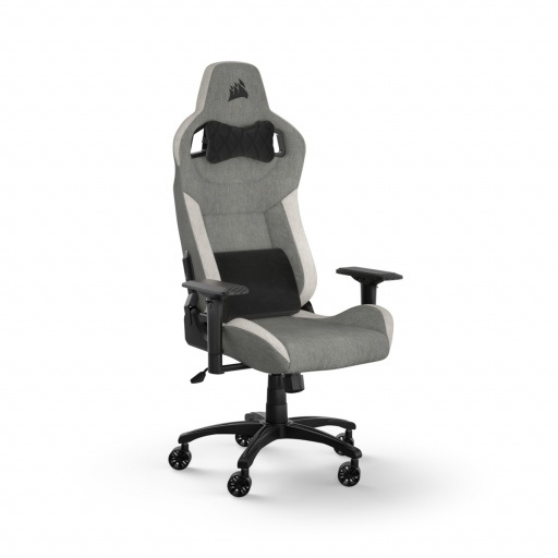 CORSAIR T3 RUSH (2023); Fabric Gaming Chair; Gray/White