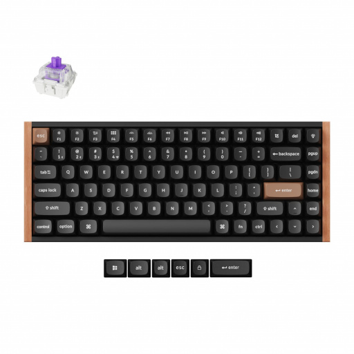 Keychron K2 HE keyboard Gaming USB + RF Wireless + Bluetooth QWERTY English Black