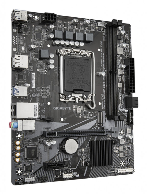 GIGABYTE H610M K V2 Motherboard - Intel Core 14th CPUs, up to 5600MHz DDR5, 1xPCIe 3.0 M.2, 1GbE LAN, USB 3.2 Gen 1 - Image 2