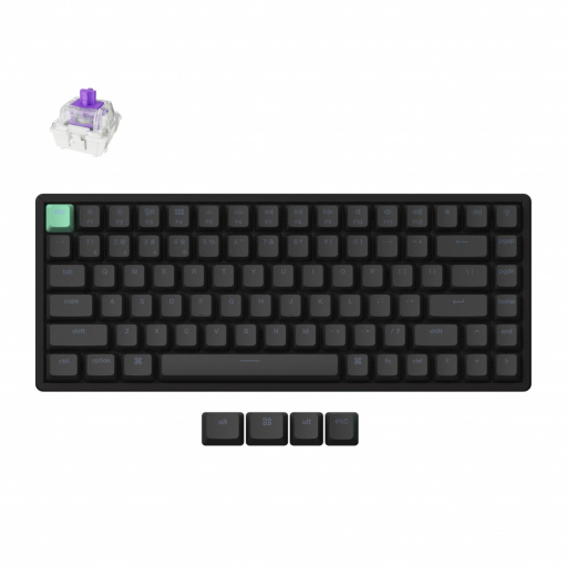 Keychron K2 HE keyboard Gaming USB + RF Wireless + Bluetooth QWERTY English Black