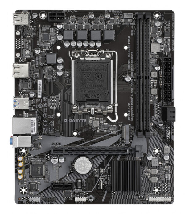 GIGABYTE H610M K V2 Motherboard - Intel Core 14th CPUs, up to 5600MHz DDR5, 1xPCIe 3.0 M.2, 1GbE LAN, USB 3.2 Gen 1 - Image 5