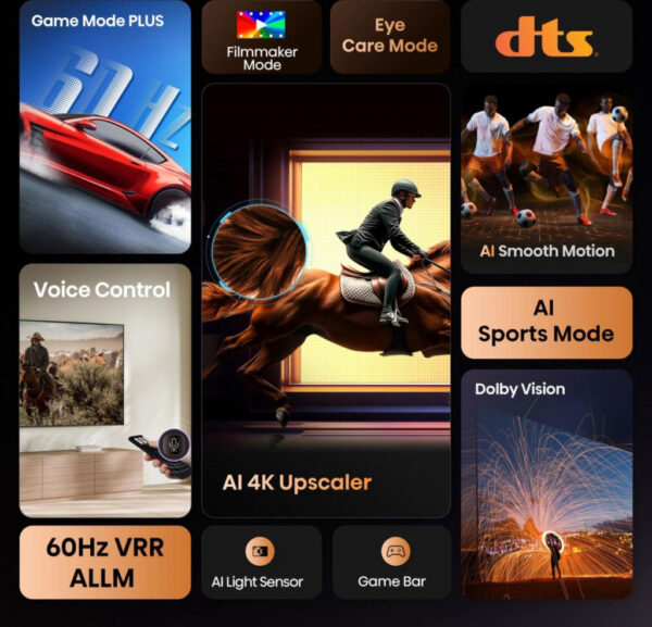 Hisense 43A6Q TV 109.2 cm (43") 4K Ultra HD Smart TV Wi-Fi Black 300 cd/m² - Image 4