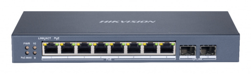 Hikvision DS-3E1510P-SI network switch Managed L2 Gigabit Ethernet (10/100/1000) Power over Ethernet (PoE) Black