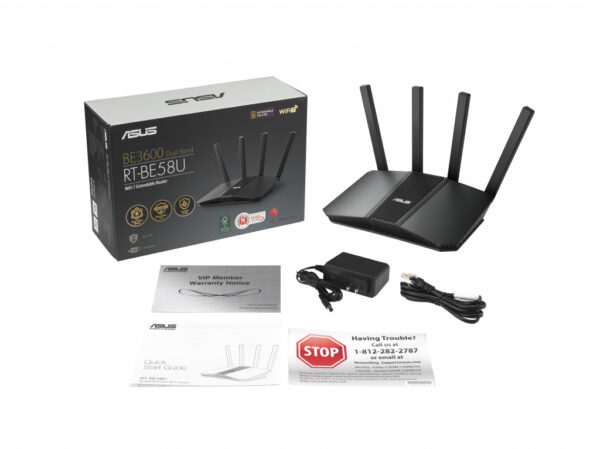 ASUS RT-BE58U wireless router 2.5 Gigabit Ethernet Dual-band (2.4 GHz / 5 GHz) Black - Image 8