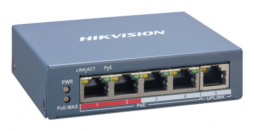 Hikvision DS-3E1105P-EI network switch Managed Fast Ethernet (10/100) Power over Ethernet (PoE) Blue