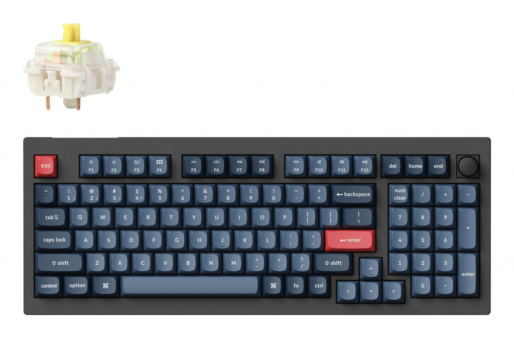 Keychron V5 Max keyboard Universal RF Wireless + Bluetooth Black, Grey