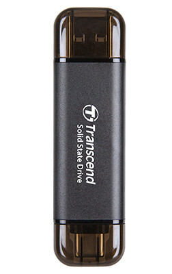 Transcend ESD310C Thunderbolt technology 256 GB USB Type-A to USB Type-C USB 3.2 Gen 2x2 Black