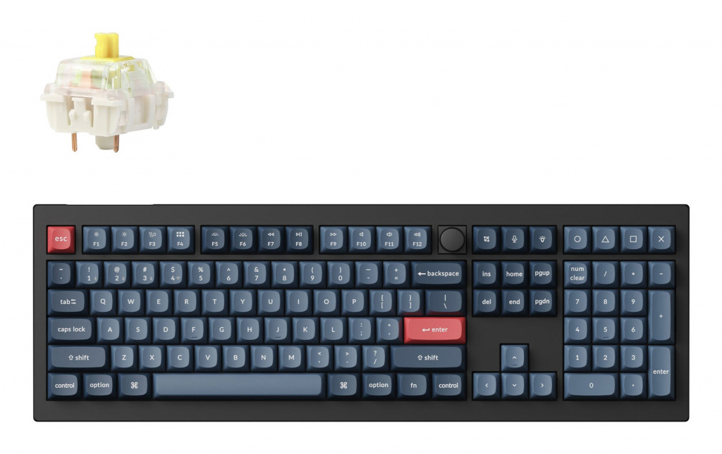 Keychron V6 Max keyboard Universal RF Wireless + Bluetooth Black, Grey