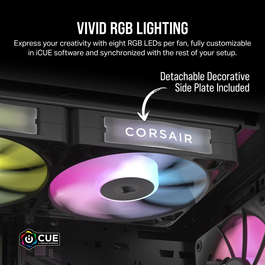 Corsair iCUE LINK RX140 RGB Computer case Fan 14 cm Black 2 pc(s) - Image 4