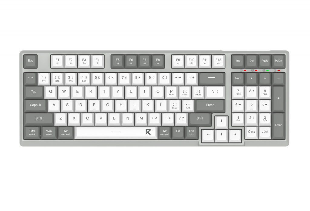 REDRAGON BK-7111 keyboard RF Wireless + Bluetooth Grey, White