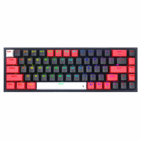 REDRAGON K631RGB-PRO-BRW Castor keyboard USB + RF Wireless + Bluetooth Black, Red