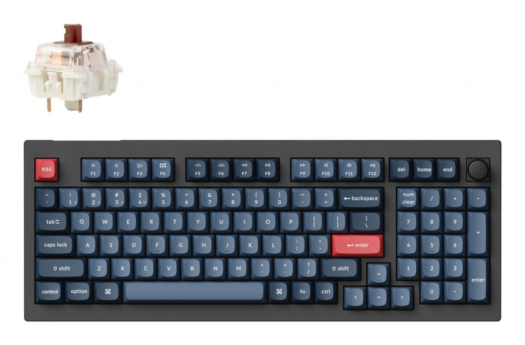 Keychron V5 Max keyboard Universal RF Wireless + Bluetooth Black, Grey