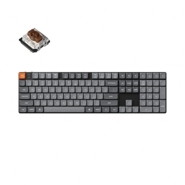 Keychron K5 Max keyboard Universal USB + RF Wireless + Bluetooth Black, Grey