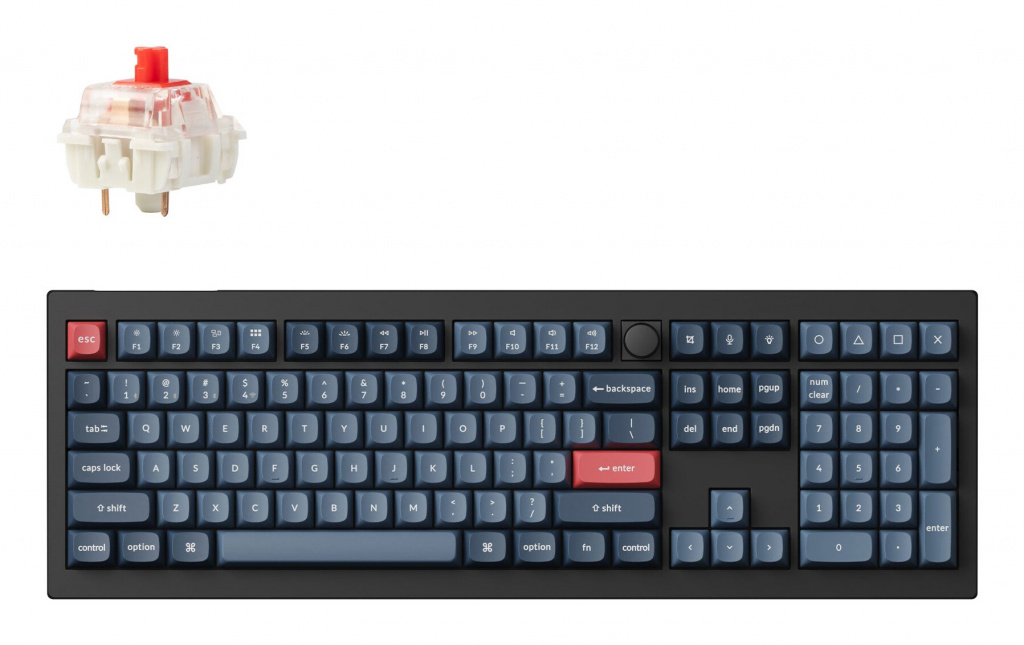 Keychron V6 Max keyboard Universal RF Wireless + Bluetooth Black, Grey