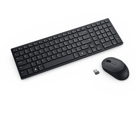 DELL Pro Compact Silent Keyboard and Mouse - KM555 - US International (QWERTY)